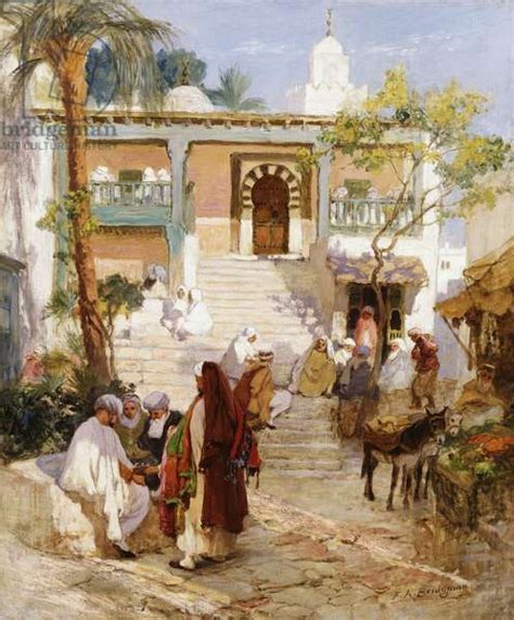 At The Souk Oil On Canvas Middle Eastern Art Islamic Art