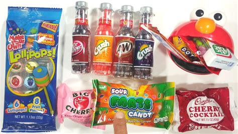 A Lot Of New Candy Farts Candy Soda Candy Lollipops And Big Cherries
