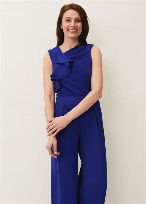 Jumpsuits Womens Phase Eight Maeve Jumpsuit Cobalt — Masnpaws
