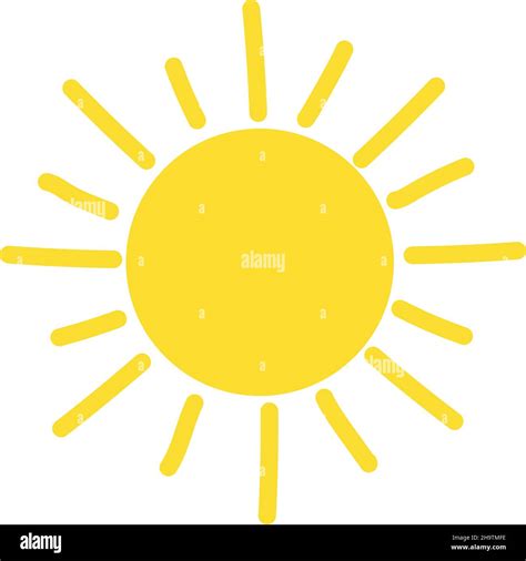 Sun With Direct Rays Sunrise Bright Shine Illustration Image Isolated