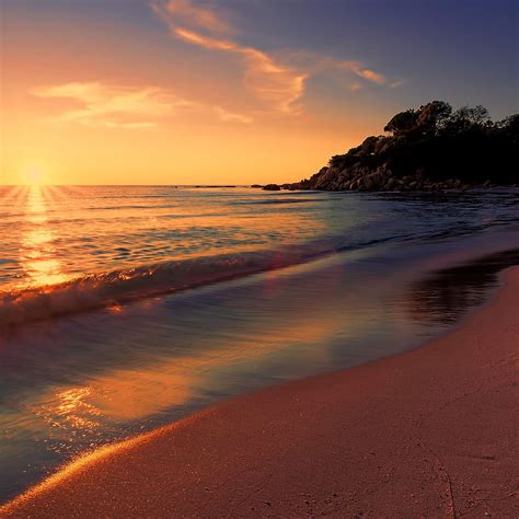 2932x2932 Sea Sunset Beach Sunlight Long Exposure Ipad Pro Retina