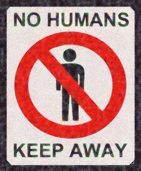 No Humans Keep Away Painting By Grigorios Moraitis