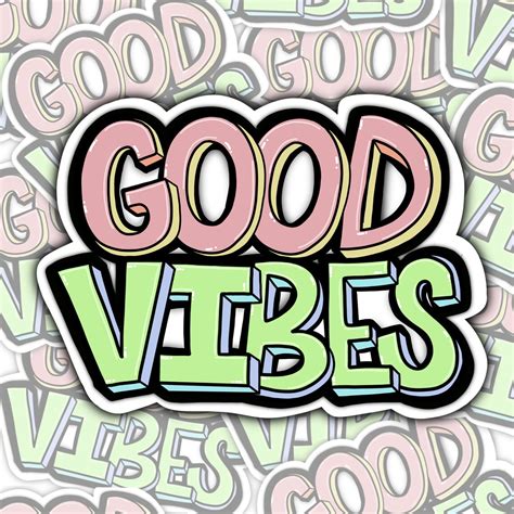 Good Vibes Sticker 3d Good Vibes Only Etsy