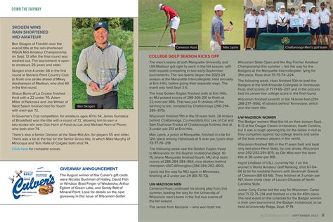 wisconsin state golf association wisconsin golfer september 2023 page 9