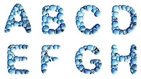Water Bubble Letters