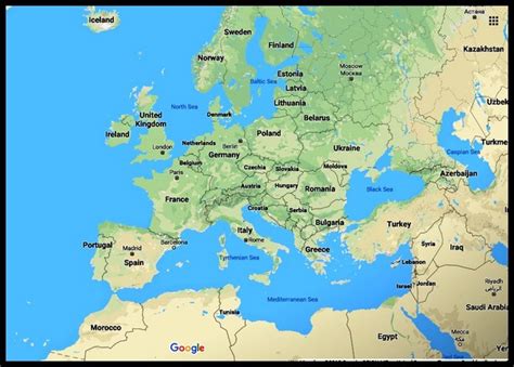 Map Of Europe With Countries Labeled And Travel