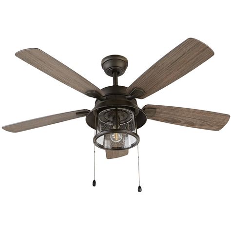 Home Decorators Collection Shanahan 52 In Indooroutdoor Led Bronze Ceiling Fan With Light Kit