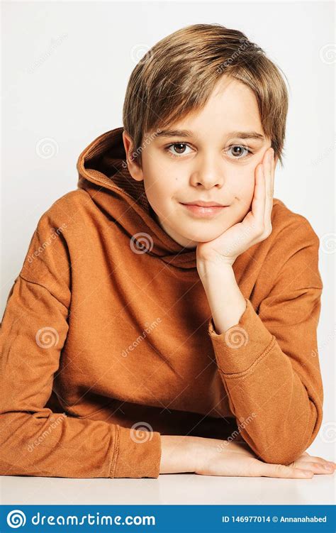 Love story old woman and young boy. Studio Shot Of Handsome 10 Year Old Boy With Blond Hair ...