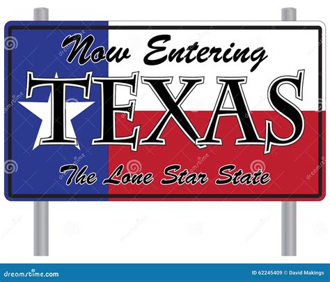 Now Entering Texas Sign Stock Illustration Illustration Of Travel