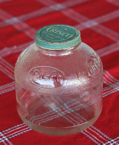 Vintage Crisco Jar With Lid Hazel Atlas Glass Co Embossed