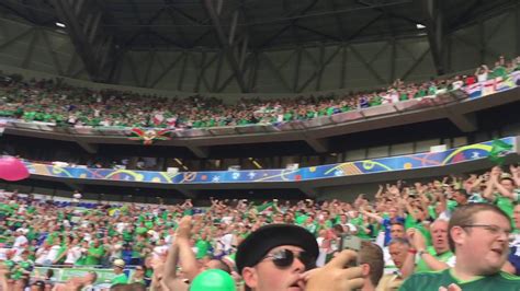 Northern Ireland Fans Sing Sweet Caroline Northern Ireland V Ukraine Euros 2016 France Youtube