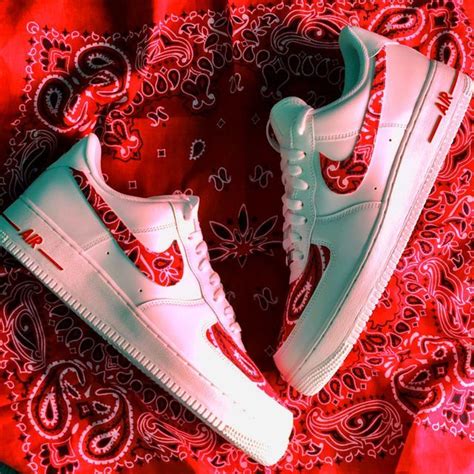 🌹red Bandana Af1🌹 The Custom Movement In 2021 Red Bandana Shoes