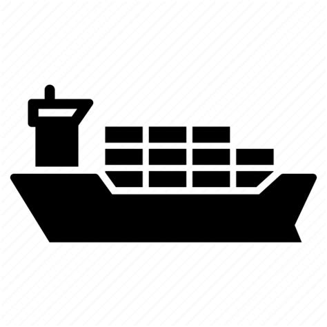 Cargo Commerce Container Freight Freighter Ship Shipping Icon