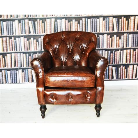 Antique Leather Wingback Chesterfield Armchair By Majeurs Chesterfield