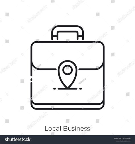 Local Business Icon Outline Style Icon Stock Vector (Royalty Free