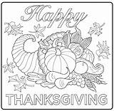 Feast Thanksgiving Coloring Getcolorings sketch template