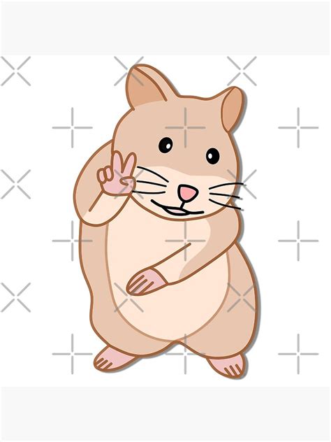 Hamster Peace Sign Meme Poster For Sale By Zizouuu Redbubble