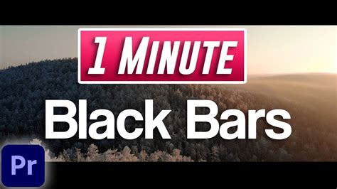 Premiere Pro How To Add Black Bars Infographie