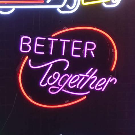 Original Neon Sign With “better Together” Lettering Prosky