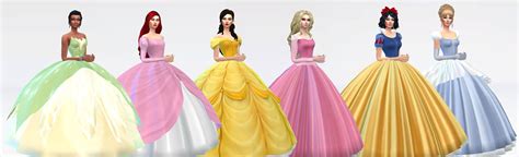 Hermosos Vestido Para Princesas Sims 4 Princess Clothes Disney
