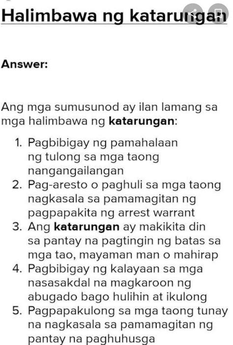 Mag Bigay Ng 5 Halimbawa Ng Katarungan At Kawalan Katarungan Brainlyph