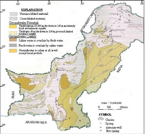 Hydro Geological Map Of Pakistan Geological Survey Of Pakistan