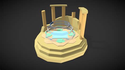 Lowpoly Fantasy Teleportation Station Buy Royalty Free 3d Model By