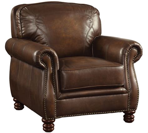 Abruzzo brown leather tufted chair. Coaster Furniture Montbrook Brown Leather Chair 503983 ...