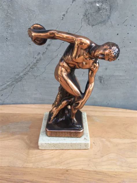 Discobolus Of Myron Male Nude Statue Discus Thrower Athlete Olympic