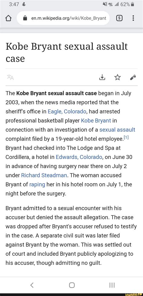 Kobe Bryant Sexual Assault Case The Kobe Bryant Sexual Assault Case Began In July 2003 When The