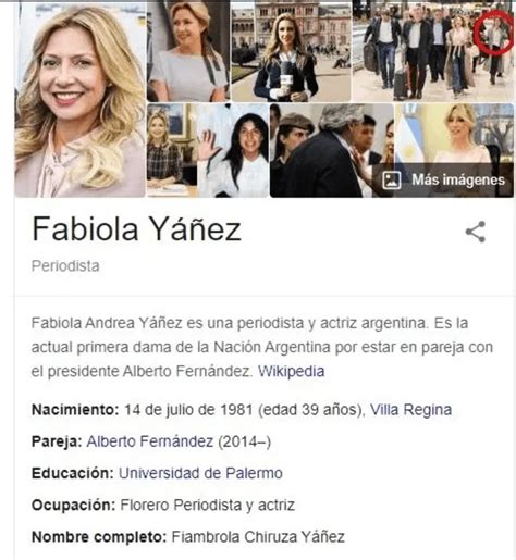 Fabiola yañez asumió la alianza de cónyuges regional. Fabiola Yañez presentó una demanda judicial contra Google ...