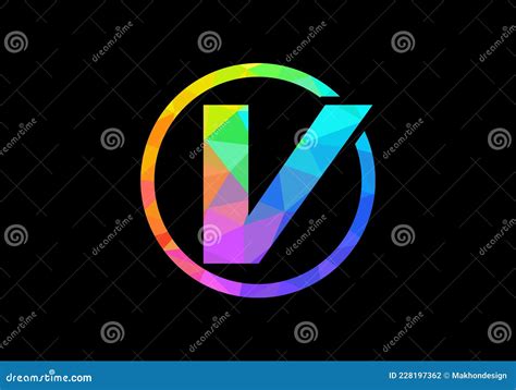 Colorful Initial Letter V Logo Design In A Circle Modern Logo For