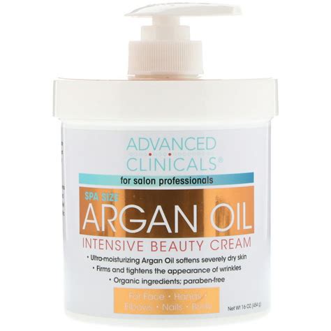 Advanced Clinicals Argan Oil Intensive Beauty Cream 16 Oz 454 G