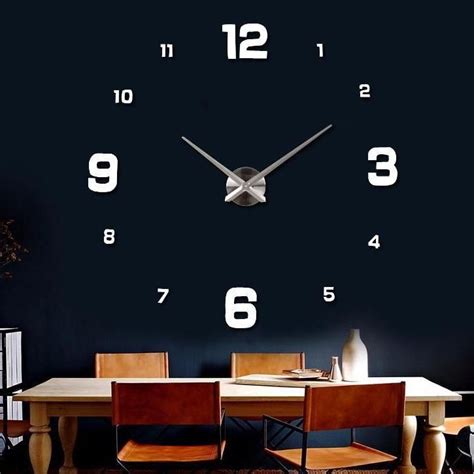 Elegant Modern 3d Wall Clock Decal Wall Decal Clock 3d Wall Clock