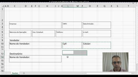 Construindo Modelo De Recibo Com O Excel Youtube