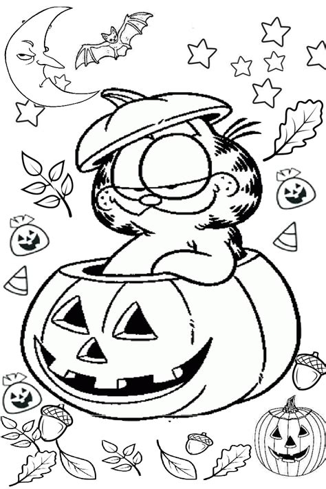 Find more garfield halloween coloring page pictures from our search. Garfield Coloring Pages on Halloween Pumpkin and Dark ...