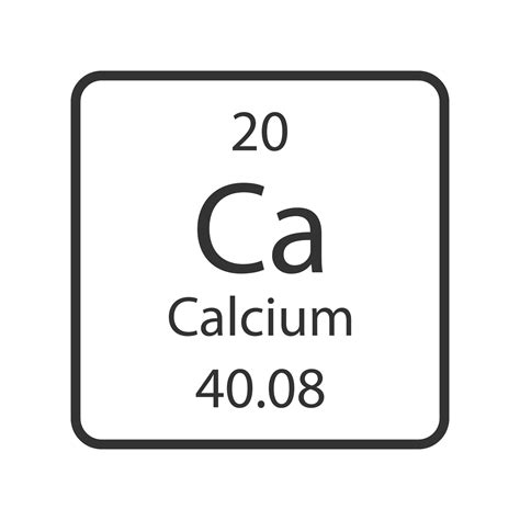 Simbolo Del Calcio Elemento Chimico Della Tavola Periodica