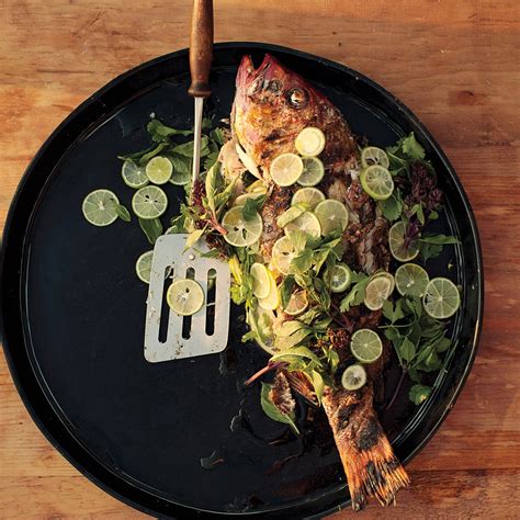 Whole Grilled Fish With Lime Recipe Epicurious