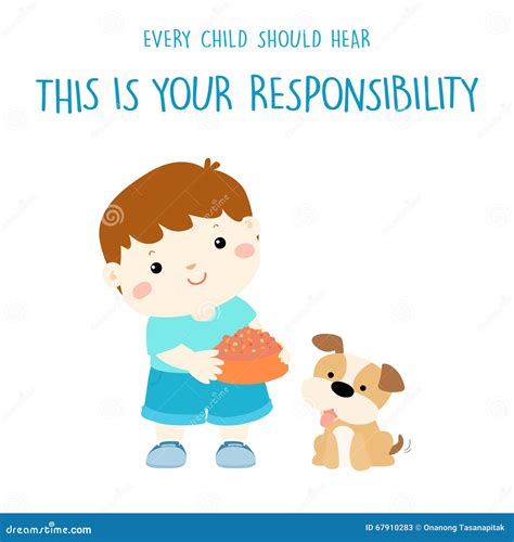 Every Child Should Hear This Is Your Responsibility Stock Vector
