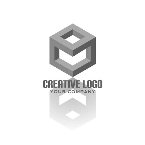 Creative Logo Design Elements 3d Style With Hexagon Shape 3475857