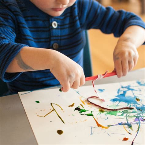Painting With Yarn Process Art Activity For Toddlers