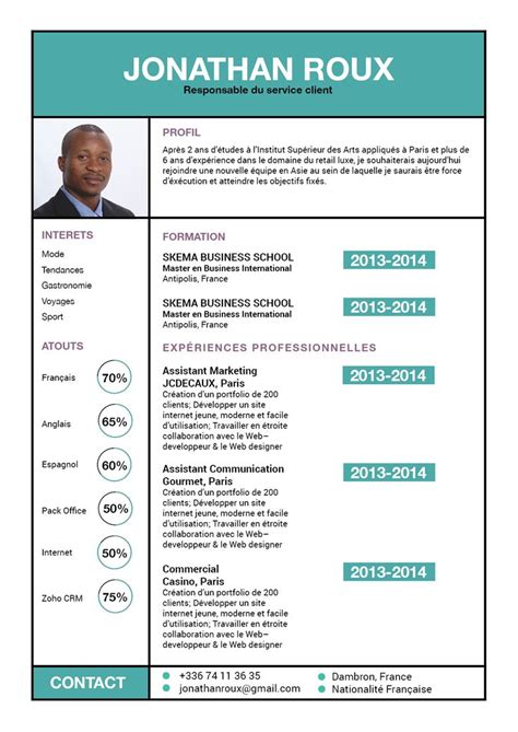 Cole nationale de commerce et de la slection se fait sur dossier. Assidu - Ce CV va droit au but et les infos sont très bien ...