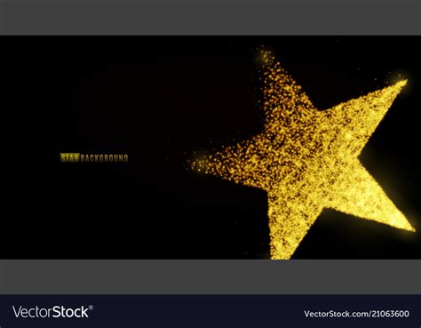 Star Banner Background Design With Glowing Vector Image
