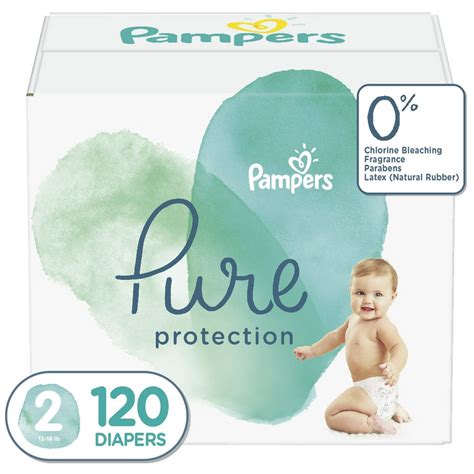 Pampers Pampers Pure Protection Natural Diapers Size 2 120 Ct