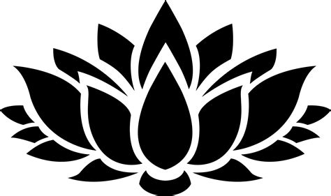 Lotus Flower Black And White Png Transparent Lotus Flower Black And