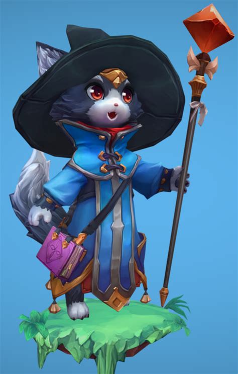 Wizard Cat 3d Model Handpainted Texture Cat Character Game Character