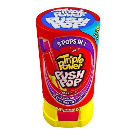Buy Bazooka Triple Power Push 3 Pops In 1 Candy 34g Online Shop Food