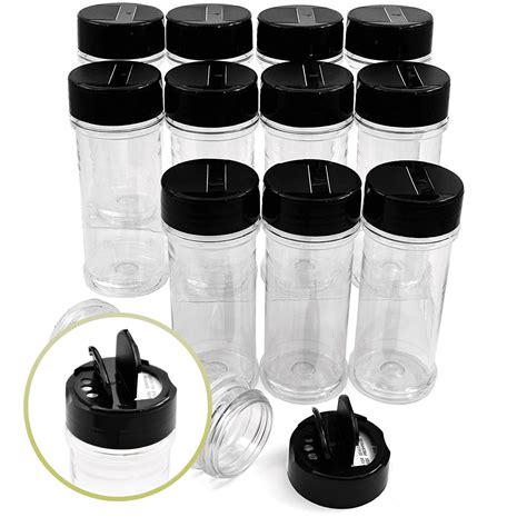 Plastic Jars With Lids 12 Pack Clear Plastic Jars 5.5 Oz Plastic Jars