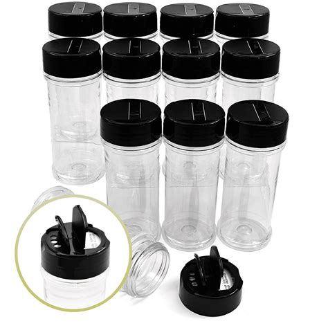 Plastic Jars With Lids 12 Pack Clear Plastic Jars 55 Oz Plastic Jars