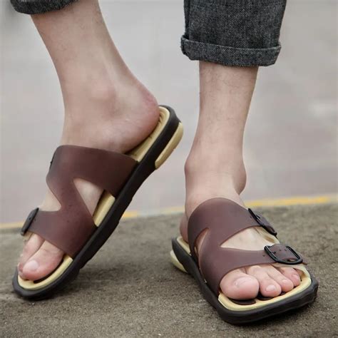 Sandals Men Fashion New Brand Buckle Mens Flip Flop Sandals Casual